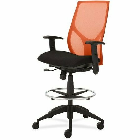 9TO5 SEATING Midbk Stool, Synchro, Hgt-adj T-Arms, 25inx26inx45-55-1/2in, OE/ON NTF1468Y1A8M701